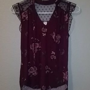 Purple and black shirt